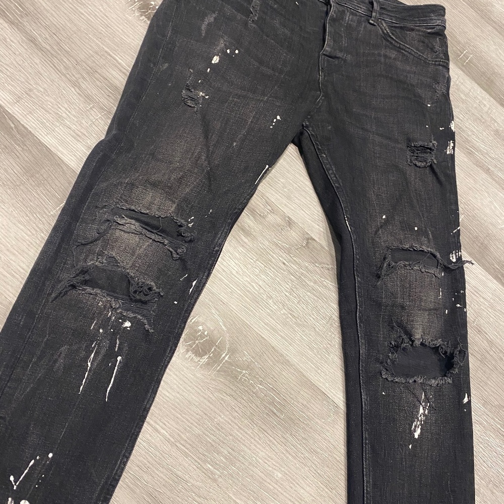 Black denim jeans
